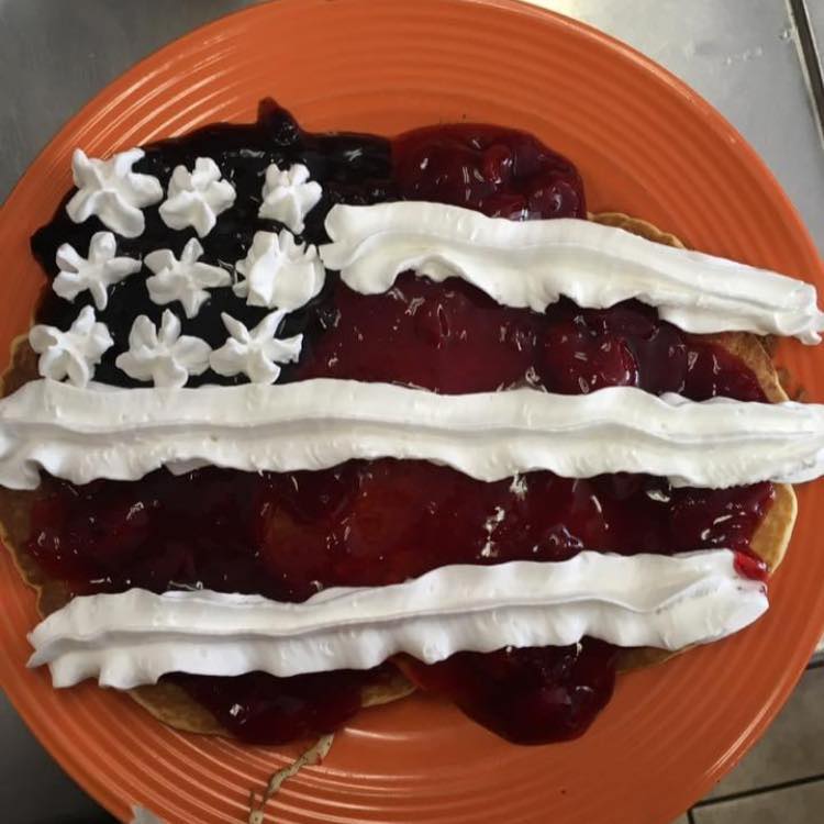 American Flag pancakes